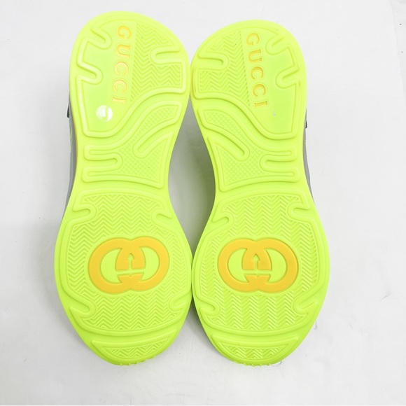 Gucci Men's Ultrapace R "Neon Yellow” GG Logo Sneakers - Picture 12 of 13